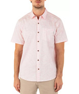 Hurley Mens Size XXL One and Only Lido Stretch Short Sleeve Shirt Pink H... - $34.16 CAD