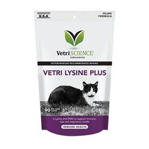 VetriScience Vetri Lysine Plus for Cats - Immune Health 90 Soft Chews Ex... - $31.67