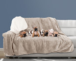Waterproof Pet Blanket Xl Throw Protects Couch Car Bed 70 X 60 Tan - $52.24