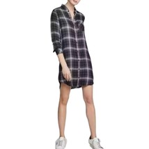 Rails Black White Plaid Button Down Long Sleeve Bianca Soft Shirt Dress ... - $35.22