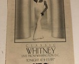 Classic Whitney Live From Washington Print Ad Vintage Whitney Houston TPA4 - £4.65 GBP
