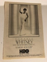 Classic Whitney Live From Washington Print Ad Vintage Whitney Houston TPA4 - £4.65 GBP