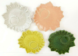 Steubenville Leaf Plates Woodfield 9&quot; Set Of 4 Various Colors USA - $25.23