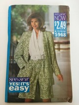 Butterick See &amp; Sew Now Sewing Pattern 5968 Easy Jacket Jumpsuit Uncut 12 14 16 - £2.35 GBP