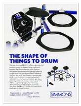 Print Ad Simmons SD2000 Mesh Head Drum Kit 2018 Magazine Advertisement - $10.64 CAD