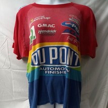 VINTAGE NASCAR 1999 Jeff Gordon Dupont Racing Car Colorblock T-shirt Siz... - $46.52