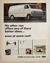 1969 Print Ad Ford Econoline Vans Cargo, Work Rear Walk Through - $13.48