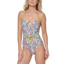 Tommy Hilfiger One Piece Swimsuit Soft White Floral Print Size 16 $98 - Nwt - £21.70 GBP