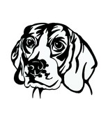 Decal Vinyl Sticker Beagle Outline - Printed Vinyl Decal Made in USA - $6.95+