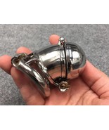 2 Locks Design 65mm/2.56inch Length Chastity Cage with Hinged Base Ring - $50.00+