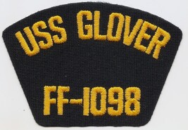 Vintage USN US Navy USS Glover FF-1098 Medium Size Embroidered Hat Patch... - $4.00