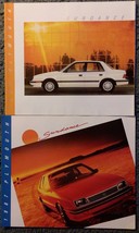 Two (2) Different 1987 Plymouth Sundance Brochures - $19.79