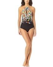 MSRP $108 Anne Cole - High Neck Ruffle Straps One Piece Size 16 - £32.02 GBP