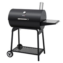 Cc1830 30 Barrel Charcoal Grill With Side Table, 627 Square Inches, Outd... - $169.99