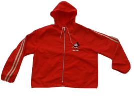 Walt Disney Productions Hooded Jacket L MIckey Mouse Windbreaker Racing ... - $23.74