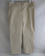 Ann Taylor Curvy Fit Women&#39;s Khaki Cream Bootcut Dress Pants Slacks Size 12 - $13.85