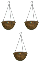 Plant Hanging Basket 14&quot; D, Coco Liner/Steel, Green, Panacea 88503 Growe... - €48,44 EUR
