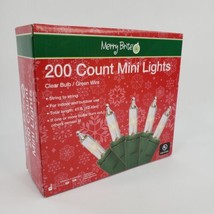 Merry Brite 200 Count Mini Lights Clear Bulb Green Wire Christmas Indoor... - $12.95