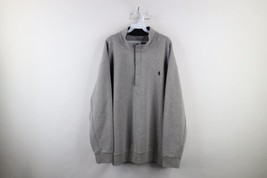 Ralph Lauren Mens 2XB Soft Knit Snap Button Pullover Sweatshirt Heather Gray - $49.45