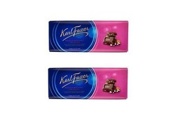 FAZER Nut &amp; Raisin Chocolate Bar 2 x 200g (2 pcs) - £10.85 GBP