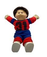 Vintage Cabbage Patch Kids Boy Doll With Brown Hair &amp; Red/Blue Outfit - $33.60