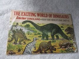 1964 SINCLAIR DINOLAND NY Worlds Fair "Exciting World of Dinosaurs" Booklet - $8.90