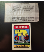 BAXTER LANE CO Nebraska Corn-Huskers VTG Travel Luggage Water Decal Stic... - $41.94 CAD