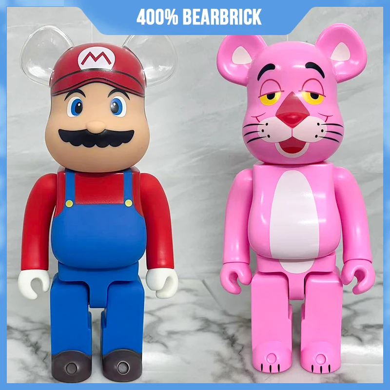 400% Bearbricks Bear Super Mario Statues And Sculptures Figure Ornaments... - $40.12+