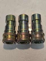 3 Quantity of Parker 60 Series H2-62-T6 Hydraulic Quick Connect Fittings... - $109.99