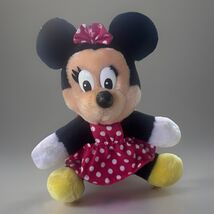 Vintage Disney Disneyland Minnie Mouse Small Soft Toy Plush 7" with Bloo... - $15.19