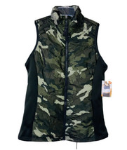 AVIA Women&#39;s Green Camo Camoflauge Zip Up Lightweight Vest Sz M (8-10) - $12.88