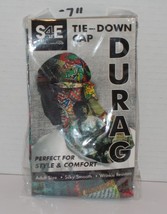 S4E Tie-Down Cap Durag Adult Multi-Color Abstract Silky Wrinkle Resistan... - $14.80
