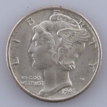 1941 10C Mercurio Dime, Gemma Bu Condizioni, Completo Split Bande, Terrific Eye - $51.72