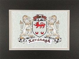 Kavanagh Irish Coat of Arms Print - Frameable 9&quot; x 12&quot; - £19.14 GBP