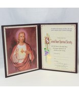 Sacred Heart Burgundy Folder in  Memory of a Departed Loved One Fr Yost - $16.07 CAD