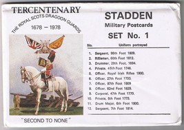 Stadden Military Postcards Set 1- 12 Cards Royal Scots Dragoon Guards Envelope - £7.65 GBP