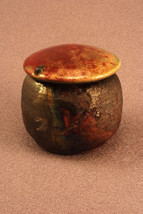 RAKU Unique Ceramic Companion Small/ Keepsake Funeral Cremation Urn #K002 - £119.47 GBP