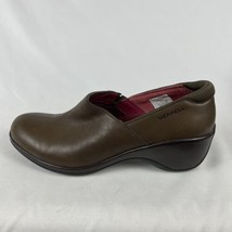 Merrell Angelic Leather Slip on Shoes Brown Casual Comfort Clog Women&#39;s size 9 - $23.30