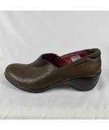 Merrell Angelic Leather Slip on Shoes Brown Casual Comfort Clog Women&#39;s ... - $443.62 MXN