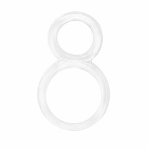Ofinity Super Stretchy Double Silicone Cockring Waterproof Clear - $221.25 MXN