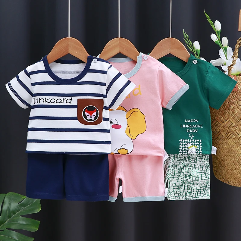 Play Play Clothes Set Baby Boy/Girl T-Shirt + Shorts Summer Clothing Cotton Cart - £22.91 GBP