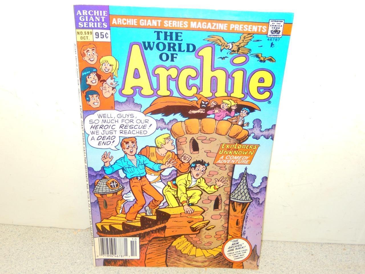 VINTAGE COMIC-ARCHIE COMICS- THE WORLD OF ARCHIE # 599- OCT. 1989  - GOOD-L8 - $2.59