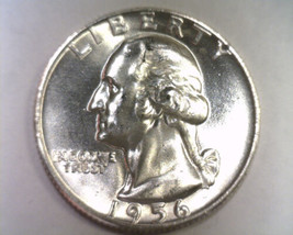 1956-D Washington Quarter Choice Uncirculated+ Ch. Unc.+ Nice Original Coin - £11.96 GBP