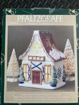 1999 Pfaltzgraff Nordic Christmas Sculpted Pierced Ski Chalet Holiday Tea Lite - £11.59 GBP