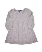 French Connection Sweater Dress Womens 10 Grey Alpaca Wool Knit Puff Sleeve - £22.38 GBP