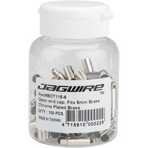 Jagwire 5mm to 4mm Step Down Open End Caps Bottle of 100, Chrome Plated - £44.63 GBP