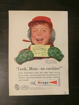 Vintage 1958 Crest Tooth Paste Norman Rockwell Kids Full Page Original Ad A4 - $6.64