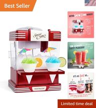 Snow Cone Shaved Ice Machine - Retro Table-Top Slushie Machine Makes 20 ... - $76.83