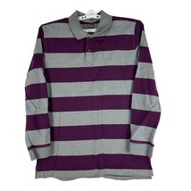The Foundry Supply Co. Men&#39;s Striped Long Sleeved Polo Shirt Size L Tall - £13.13 GBP