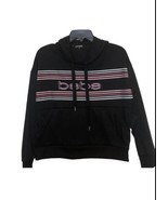 Bebe Sport Pullover Hoodie Sz  large Sweatshirt Black w Stripe Logo( NWT) - $13.11 CAD
